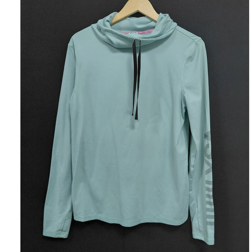 Victoria's Secret VSX Sport Pullover Hoodie Blue Solid Knit Size S/P